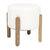 Tabouret cylindrique, pieds en  bois (blanc)