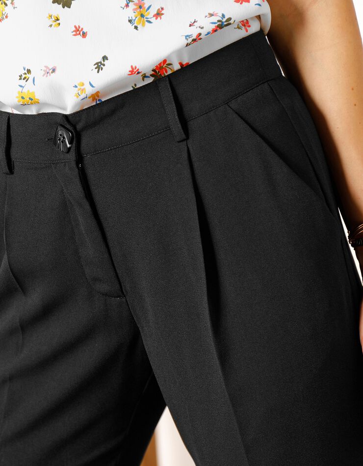 Pantalon fuselé 7/8ème fluide (noir)