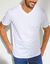 Tee-shirt col V manches courtes - lot de 3 (blanc)