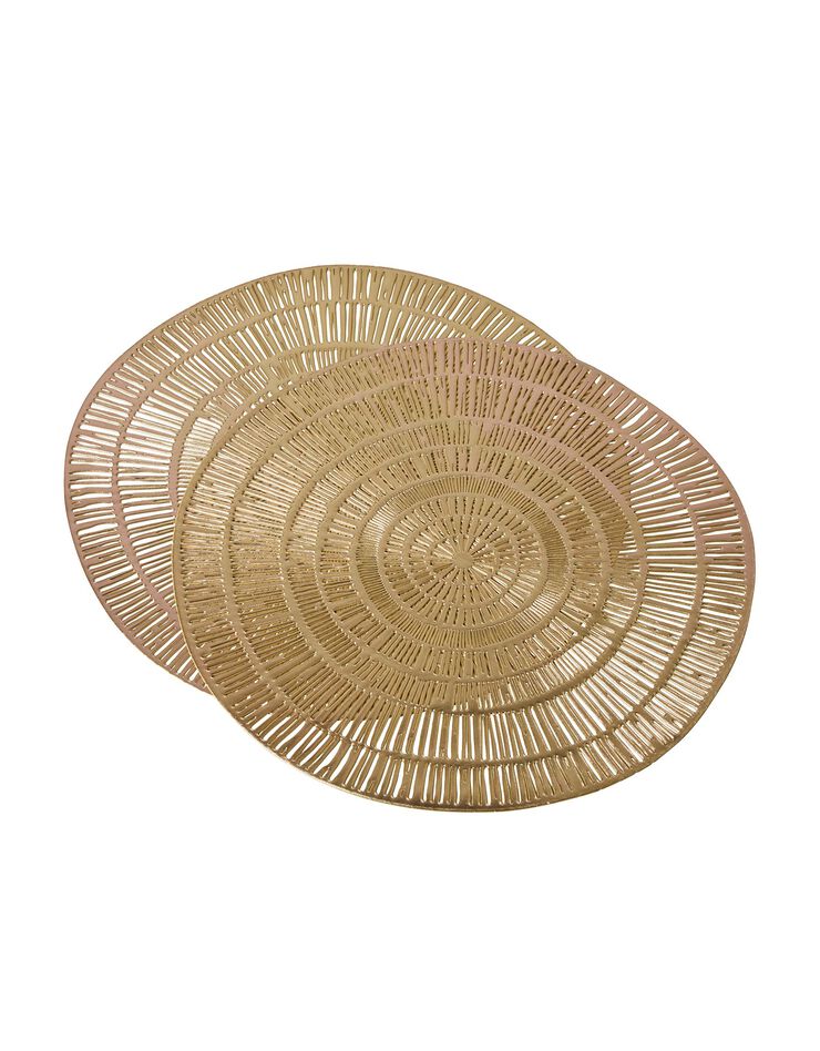 Lot de 2 sets de tables métallisés (doré)