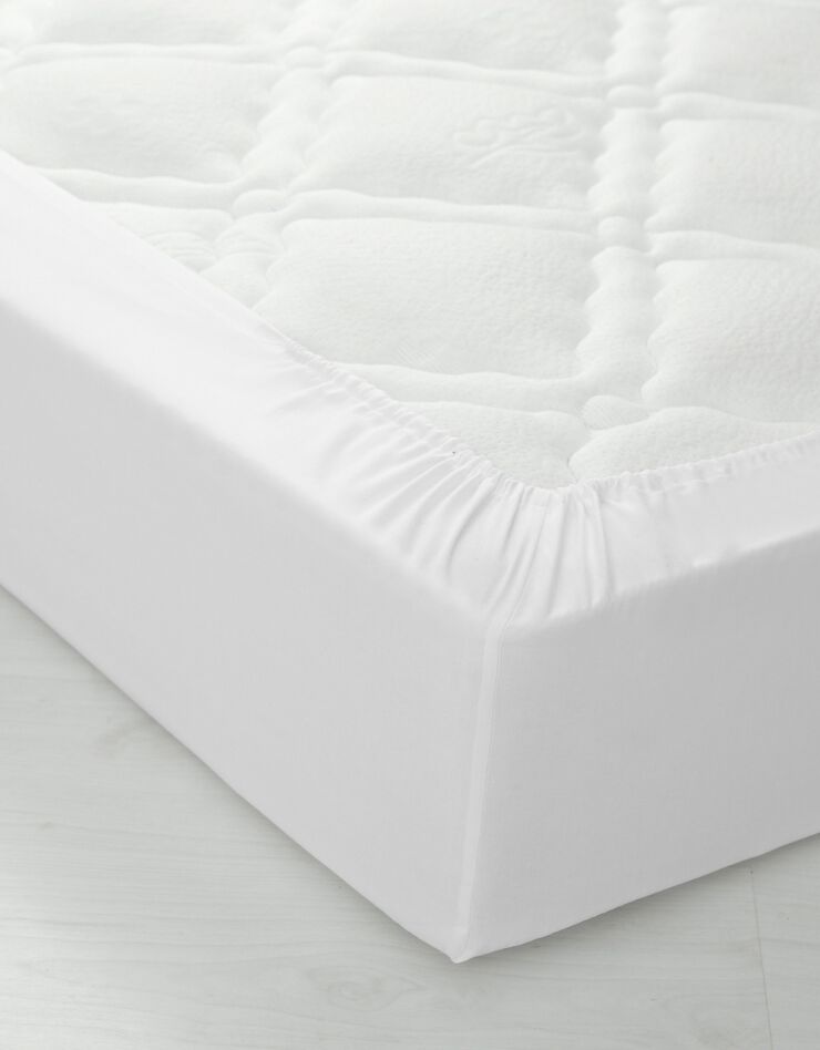 Linge de lit uni polyester-coton Colombine (blanc)