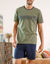 Pyjama short jersey coton manches courtes (kaki / marine) Pyjama short jersey coton manches courtes (kaki / marine)