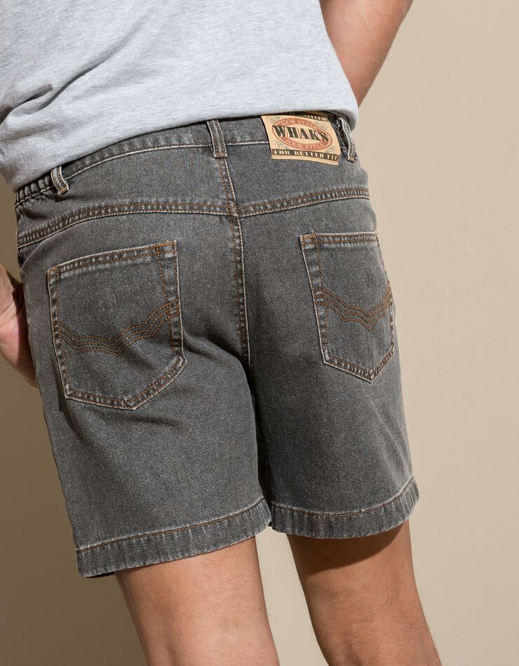 Short jean élastiqué côtés (gris) Short jean élastiqué côtés (gris)