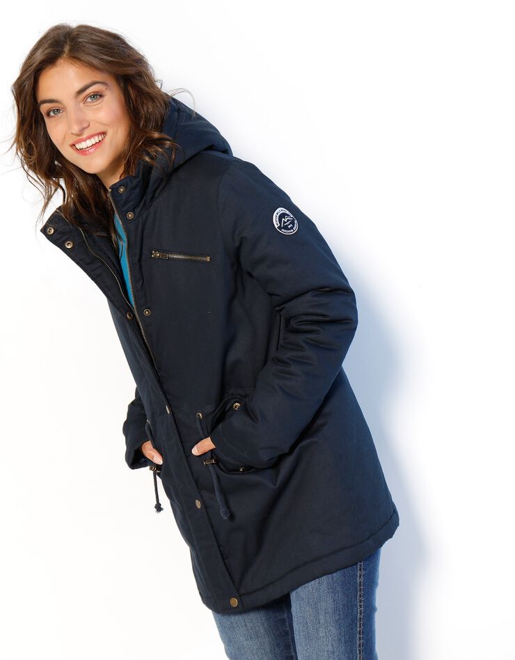 Parka déperlante doublée maille polaire (marine) Parka déperlante doublée maille polaire (marine)