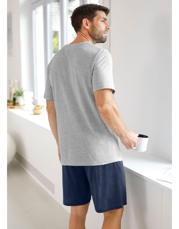 Pyjashort Bugs Bunny manches courtes (bleu / gris) Pyjashort Bugs Bunny manches courtes (bleu / gris)