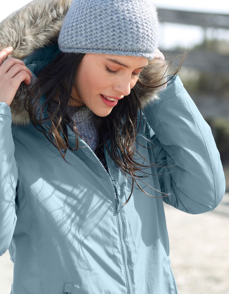 Parka imperméable zippée capuche (bleu glacier) Parka imperméable zippée capuche (bleu glacier)