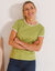T-shirt bicolore manches courtes  (vert tilleul)