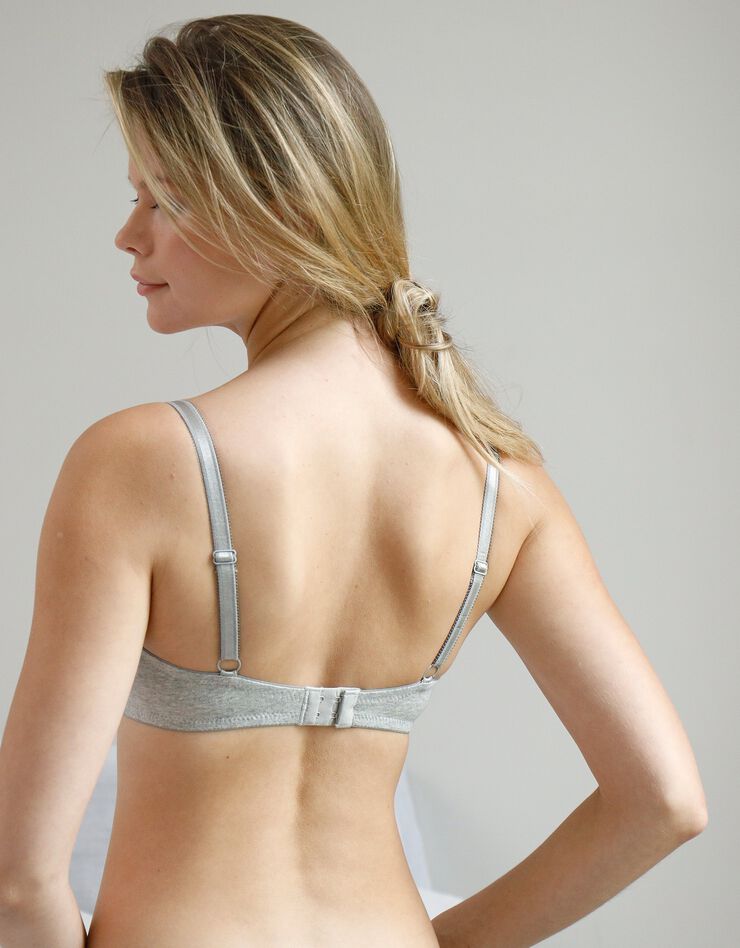 Soutien-gorge forme triangle coton stretch Maros- sans armatures (gris chiné) Soutien-gorge forme triangle coton stretch Maros- sans armatures (gris chiné)