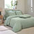 Linge de lit uni percale (vert amande)
