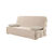 Housse clic-clac standard coton bachette uni (sable)