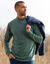 T-shirt col montant intérieur polaire (vert foncé)