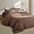 Linge de lit uni coton  (taupe)