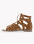Sandales spartiates à strass (beige)