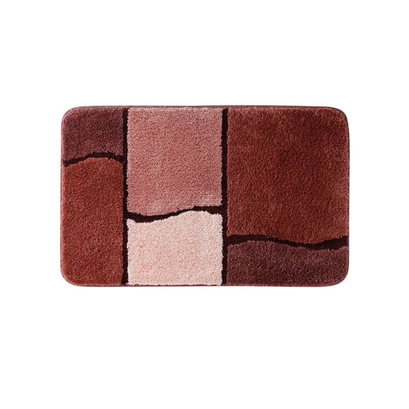 Tapis de bain Patchwork (brique)