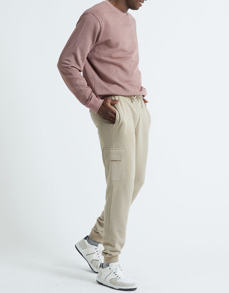 Pantalon molleton cargo (beige) Pantalon molleton cargo (beige)