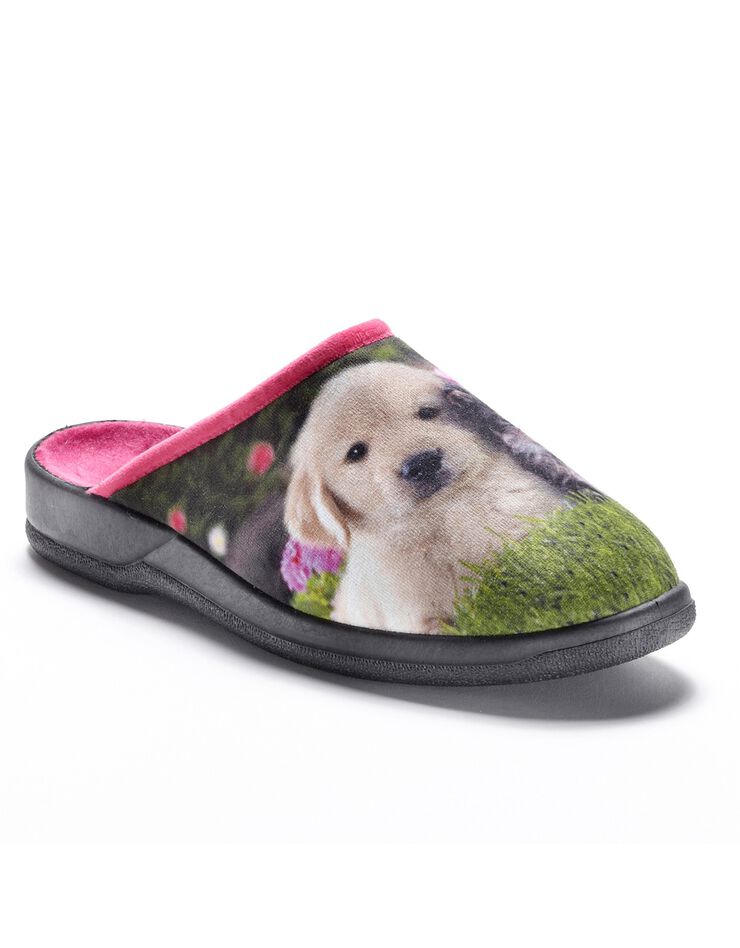 Mules impression photo "chien" (chien) Mules impression photo "chien" (chien)