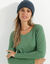 T-shirt col rond manches longues uni (vert mousse)