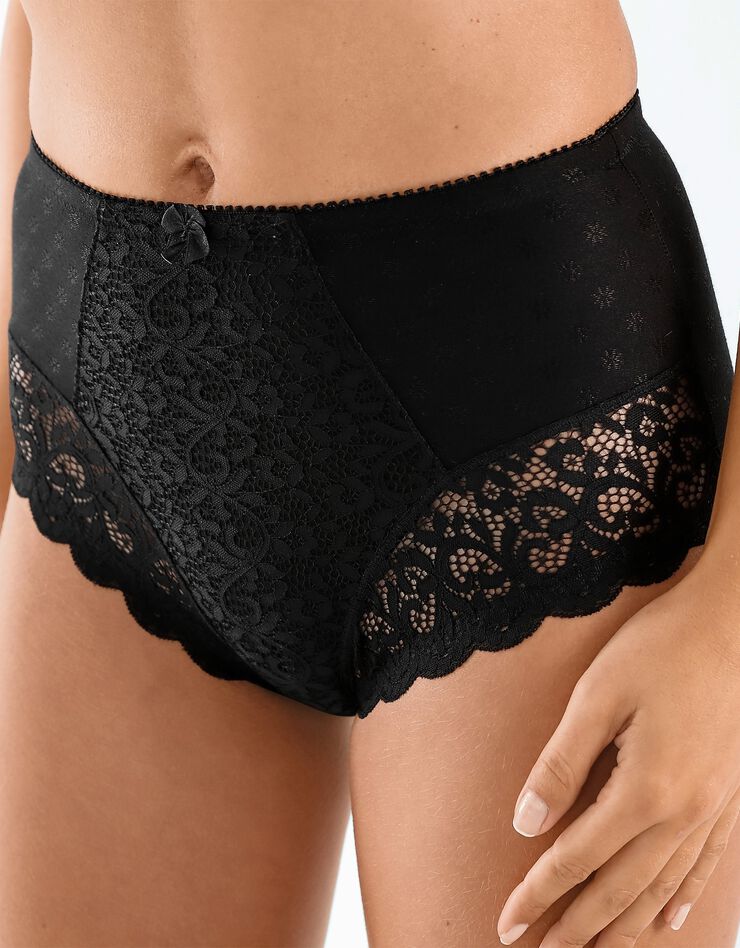 Culotte forme boxer dentelle gainante - lot de 2 (noir)