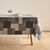 Nappe toile cir&eacute;e imprim&eacute; g&eacute;om&eacute;trique (gris)