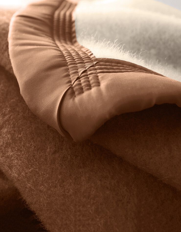 Couverture bicolore laine 730g/m2 Colombine® (chamois)