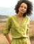 Chemise coton lin (vert mousse)