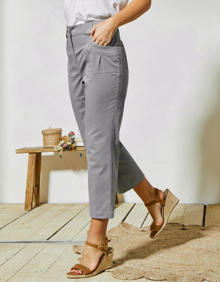 Pantacourt droit stretch (gris) Pantacourt droit stretch (gris)
