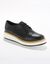 Derbies compensés effet tissé - noir (noir)