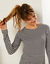 T-shirt imprimé pied-de-poule, stretch (noir / blanc)