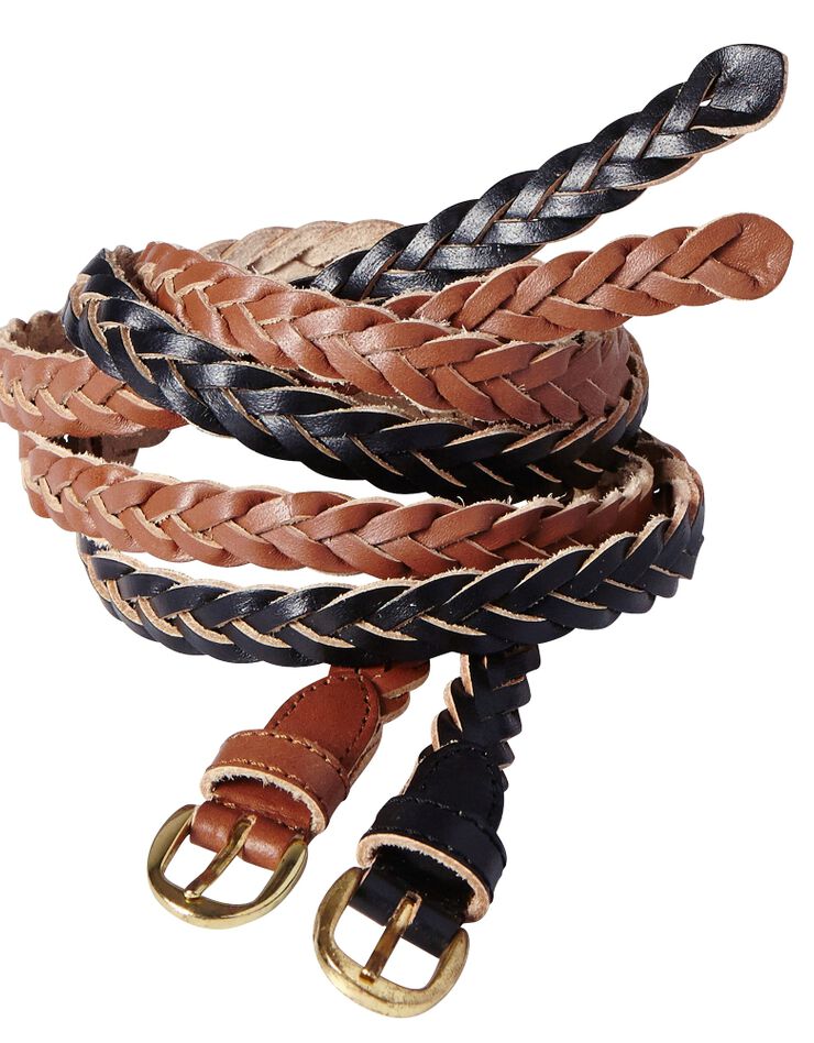 Ceinture tressée cuir (noir) Ceinture tressée cuir (noir)