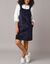 Robe chasuble &eacute;vas&eacute;e, velours c&ocirc;tel&eacute; (marine)