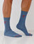 Mi-chaussettes fantaisie "sport" - lot de 5 paires (bleu jean)