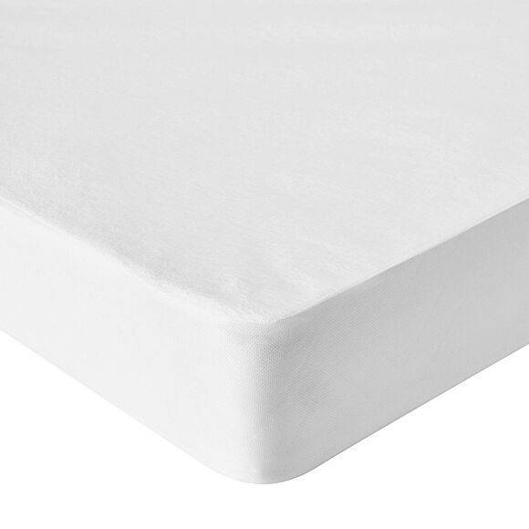 Prot&egrave;ge-matelas molleton absorbant trait&eacute; Essential&reg; (blanc)