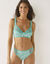 Soutien-gorge coton dentelle uni et imprimé fleurs Tropea sans armatures - lot de 2 (aqua)