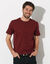 T-shirt col rond manches courtes - lot de 3 (bordeaux + marine + bleu)