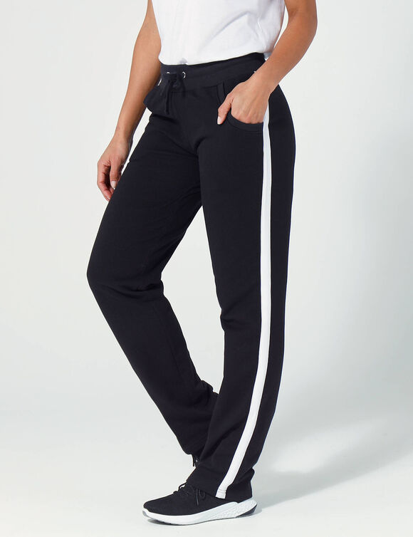 Pantalon jogging bicolore (noir / blanc)