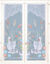 Vitrage droit motif cygnes - paire (peint)