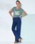 T-shirt imprimé peau de bête (kaki / pêche)