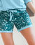 Short de pyjama – fleuri émeraude (émeraude)
