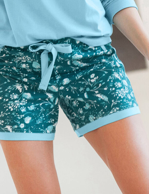 Short De Pyjama Femme En Coton - Pantalon De Nuit Confortable Avec Taille élastique - Idéal Pour La Détente Ou Le Sommeil