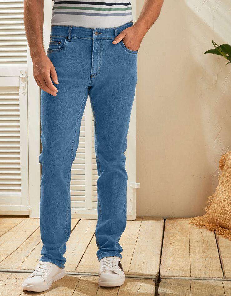Jean coupe 5 poches extensible coton - entrej. 82 cm (bleached) Jean coupe 5 poches extensible coton - entrej. 82 cm (bleached)