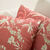 Housse de coussin imprim&eacute; feuillage - lot de 2 (rose blush)
