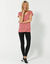 Tee-shirt chiné manches courtes en coton biologique(**) (rose chiné)