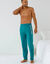 Pantalon pyjama uni avec motif  (turquoise)