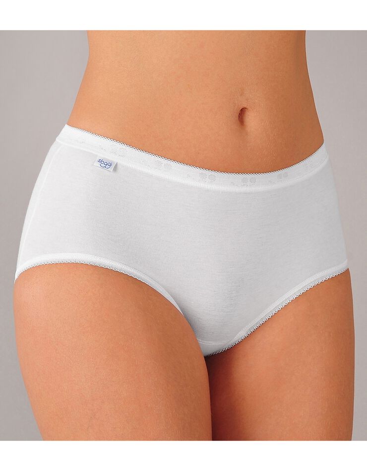 Culotte midi Basic+, lot de 3 achetées + GRATUITE (1) (blanc) Culotte midi Basic+, lot de 3 achetées + GRATUITE (1) (blanc)