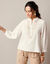 Blouse brodée, double gaze de coton (écru / beige)
