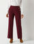 Pantalon fluide effet pont (lie de vin)