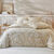 Linge de lit Céline en coton imprimé floral (sable)