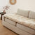 Long coussin de canap&eacute; tissage chenille (naturel)