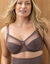 Soutien-gorge grand maintien en maille sculptante - avec armatures (café)