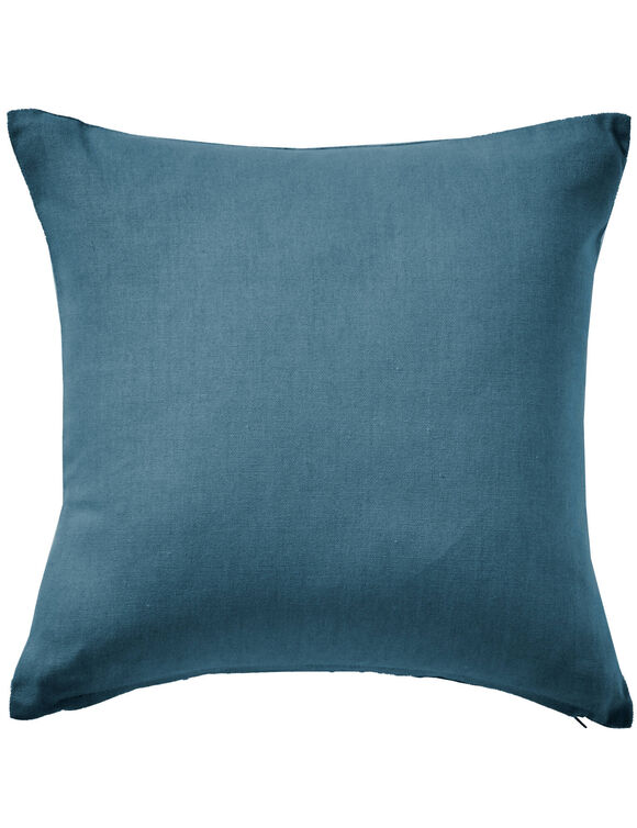 Housse de coussin unie bachette - lot de 2 (bleu)